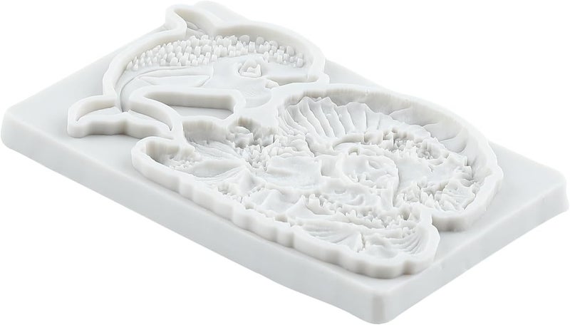 TAOXIBEI Mermaid Silicone Molds Mermaid Dolphin Seashell Polymer Clay Mold for DIY Crafts Epoxy Resin Casting Air Dry Polymer Clay Plaster Jewelry Making - Image 4